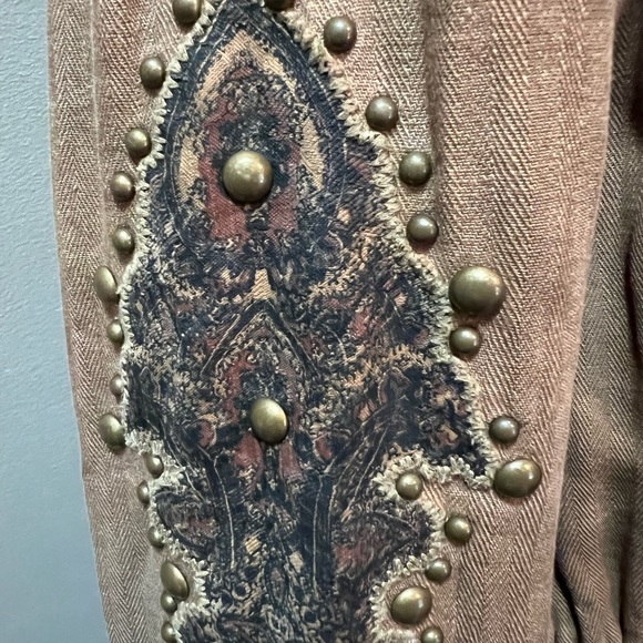 Free People Tan Parker Hooded Jacket Sz10 - Picture 12 of 16